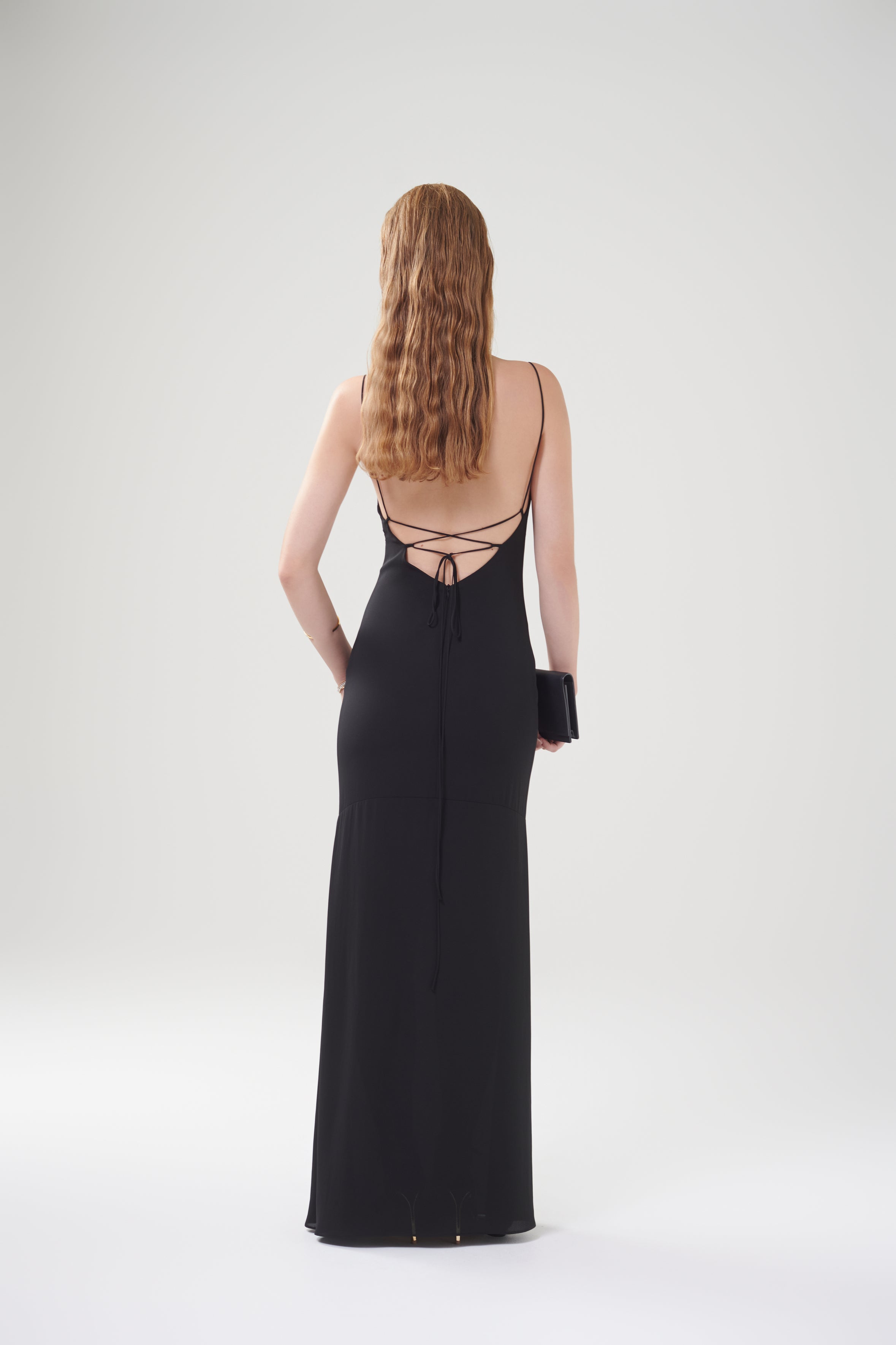 ASHLEY CHIFFON GOWN - Black