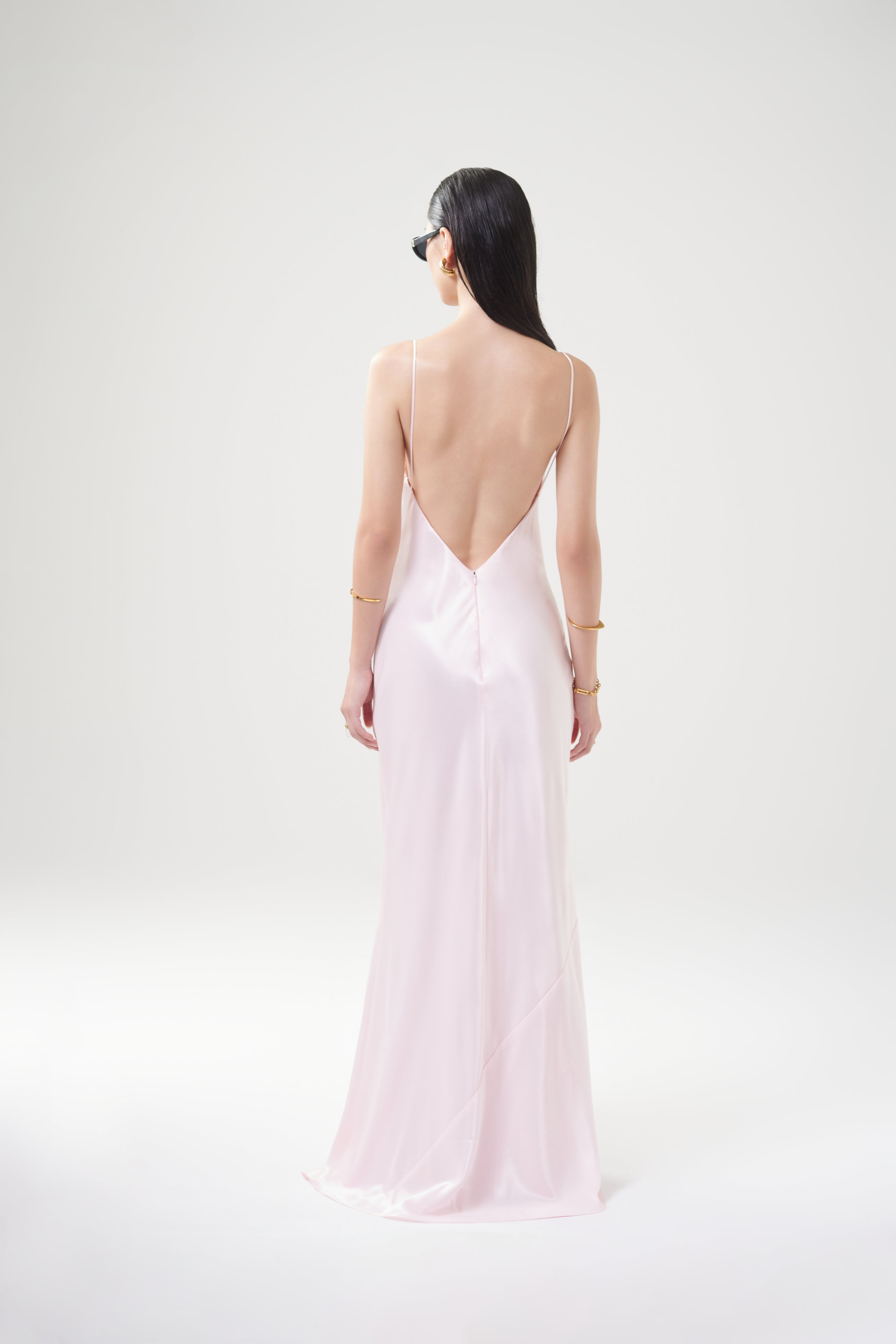 EMMA SATIN GOWN - Light Pink