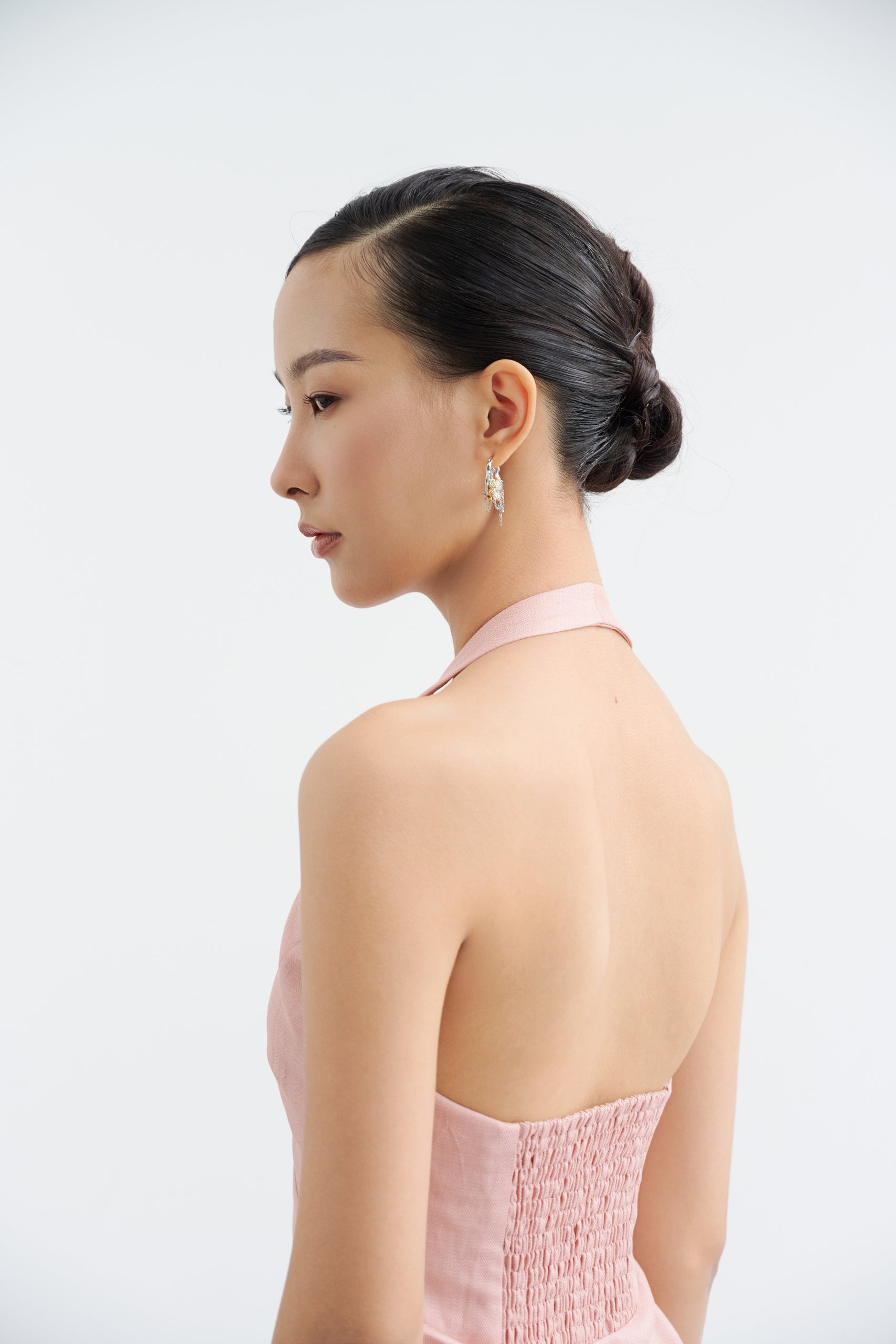 MALENA LINEN DRESS - Cotton Pink