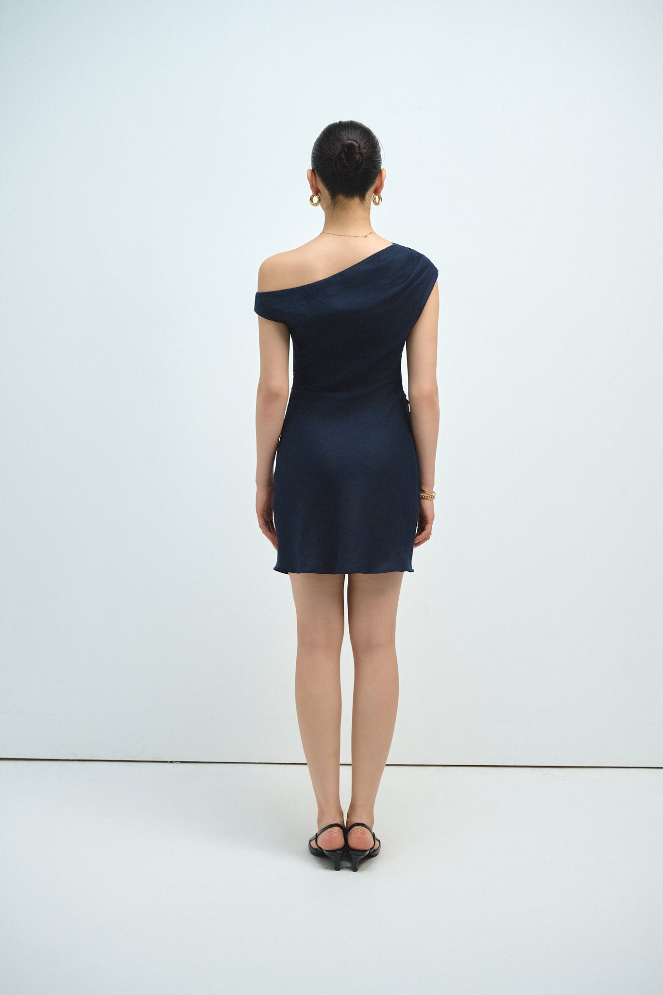 VIVIAN MINI LINEN DRESS - NAVY