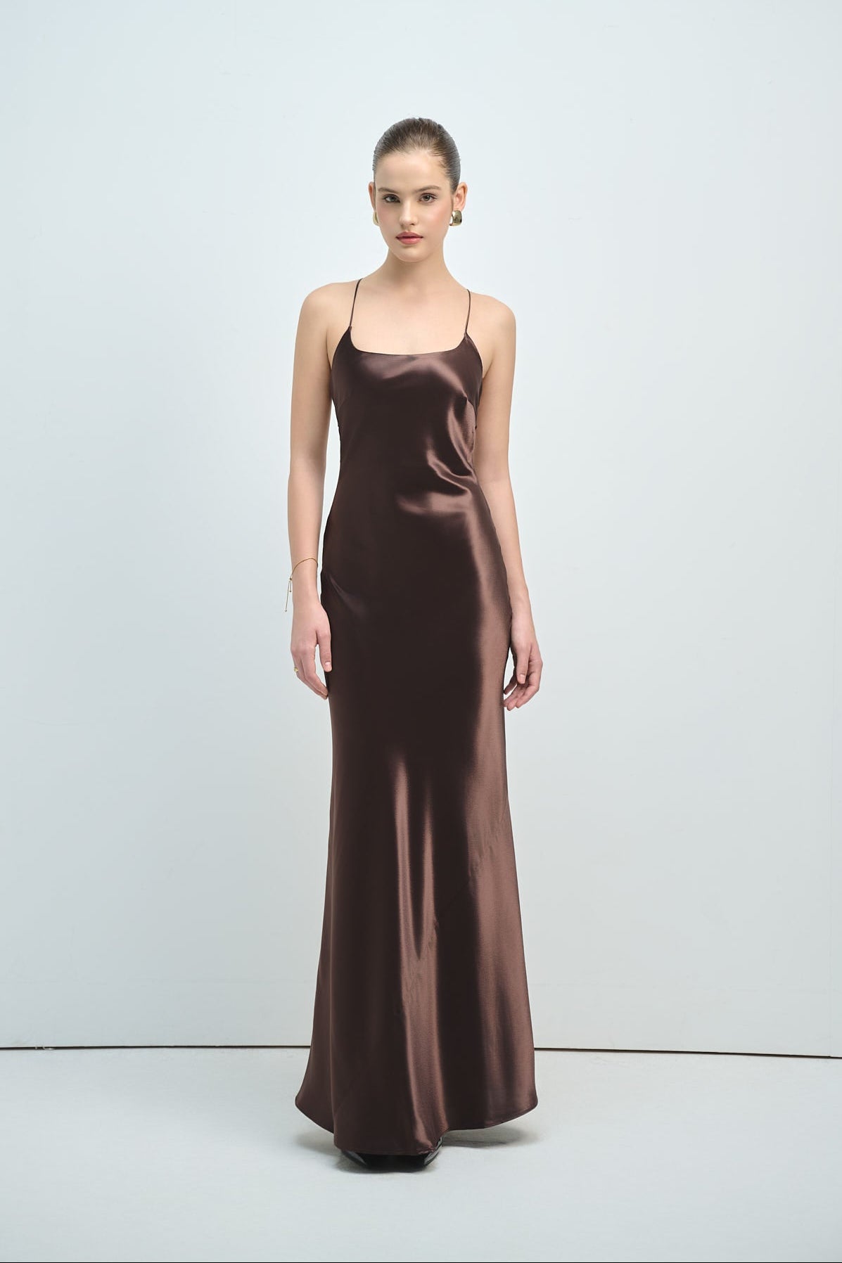 amber satin dress Tessie Dress in Amber Satin 10