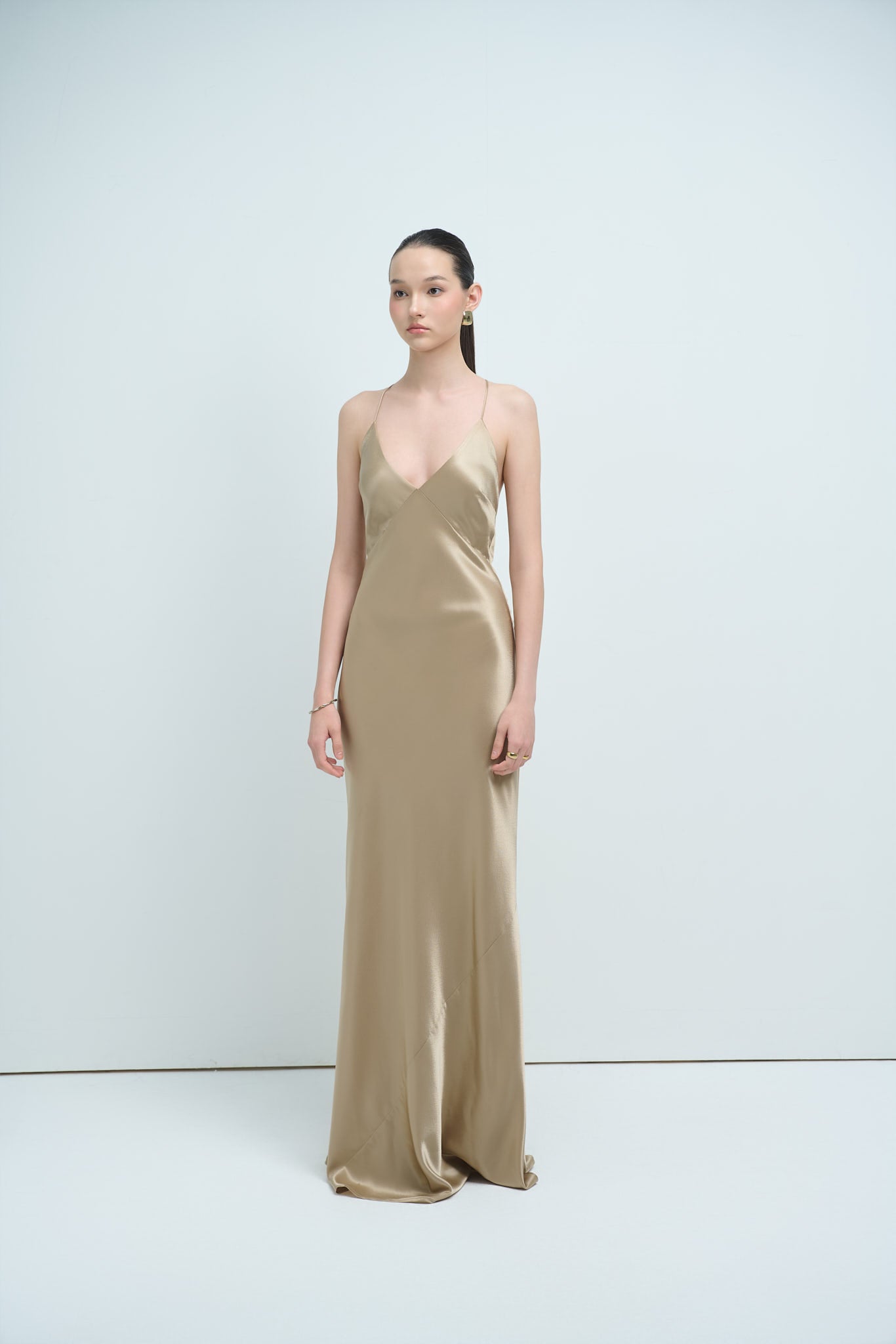 EVELYN CAMI GOWN - LATTE