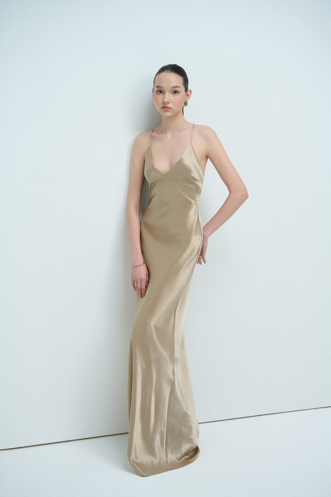 EVELYN CAMI GOWN - LATTE