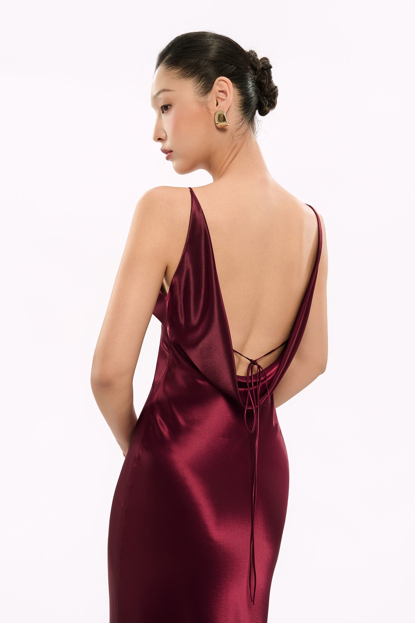 BRIDAL GOWN - RED RUBY (WITH SCARF)