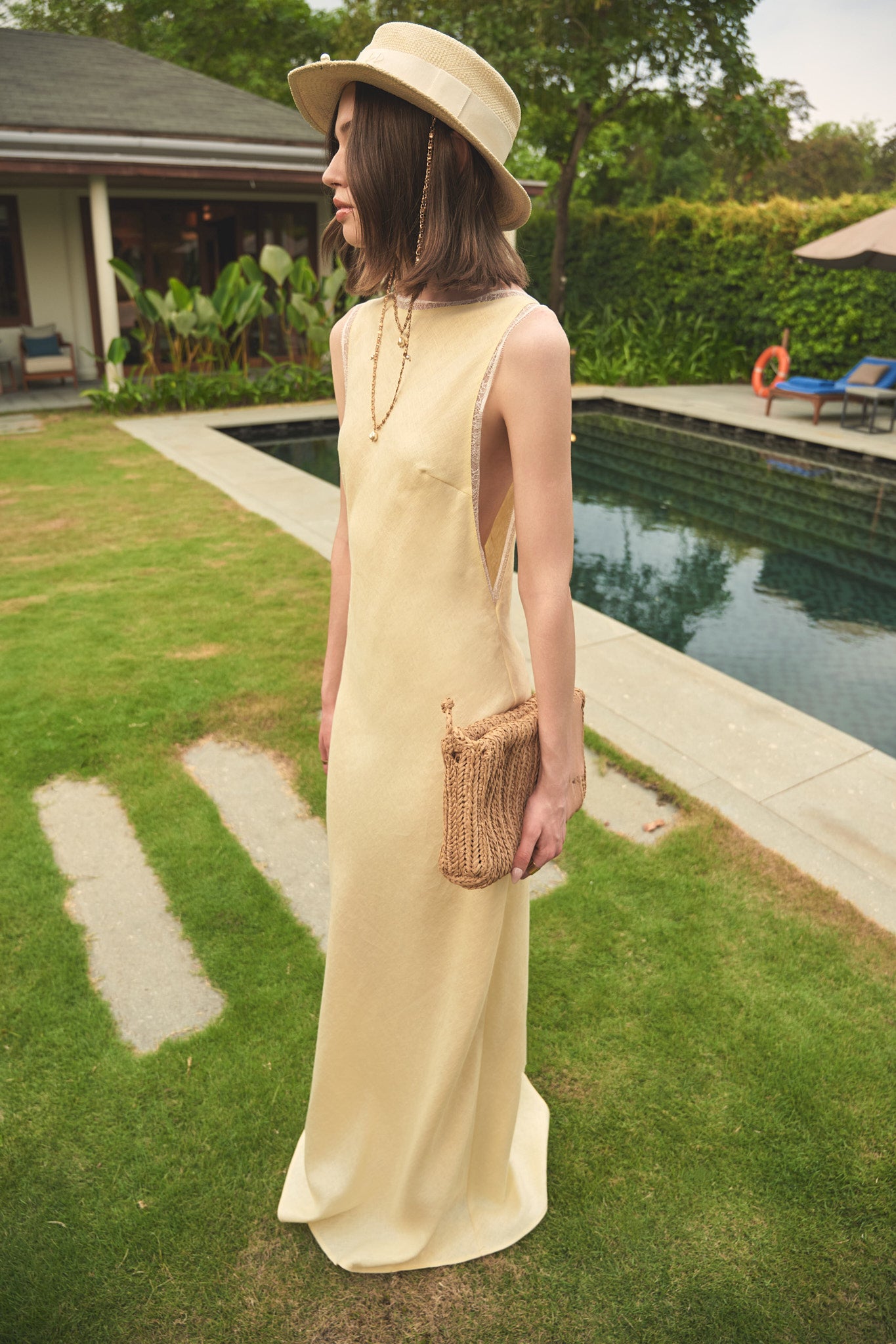 ANNE LINEN GOWN - DAFFODILS