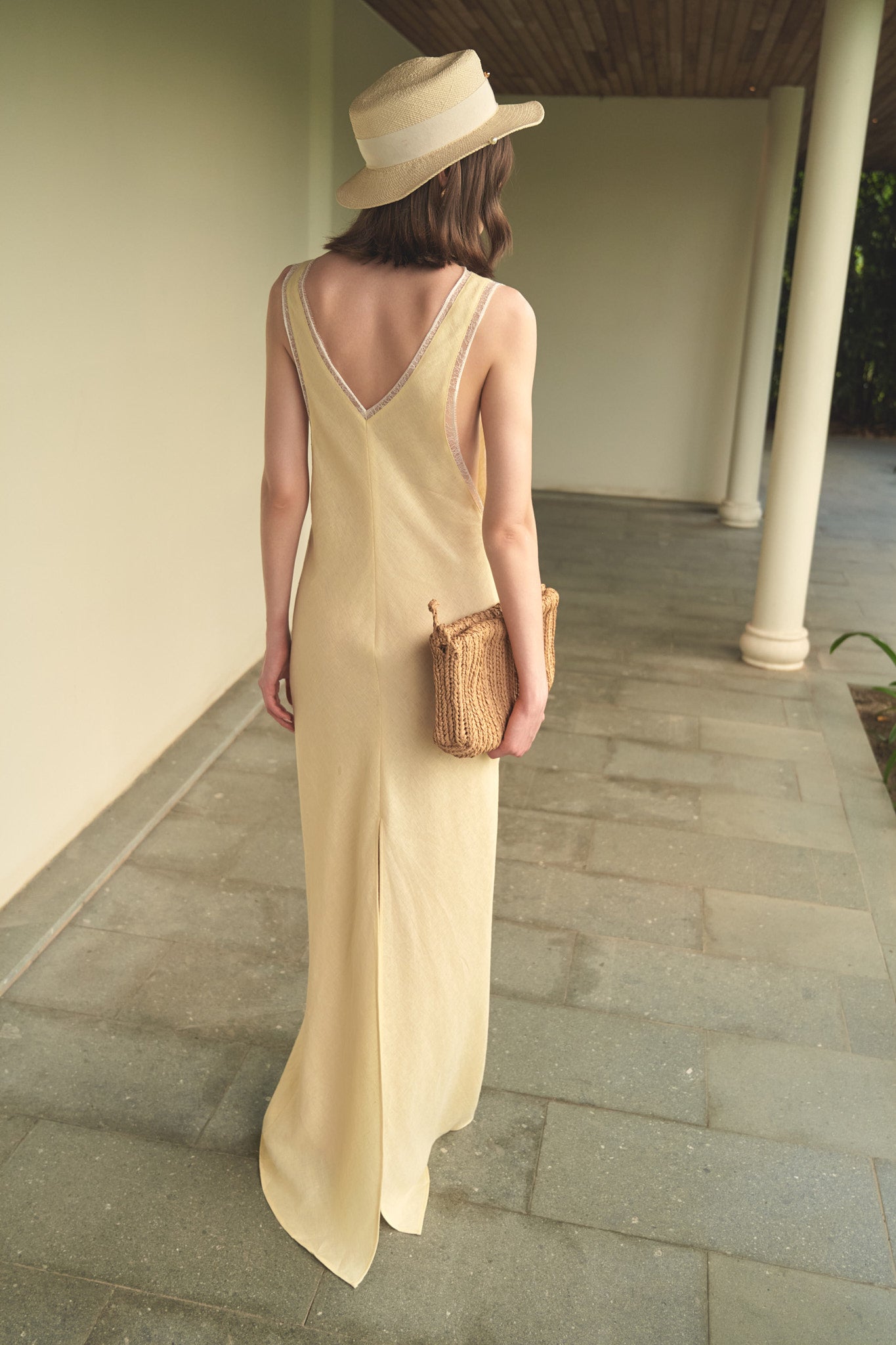 ANNE LINEN GOWN - DAFFODILS