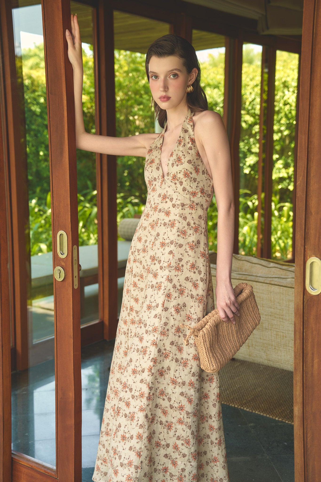 MADELYN LINEN DRESS - FLORAL