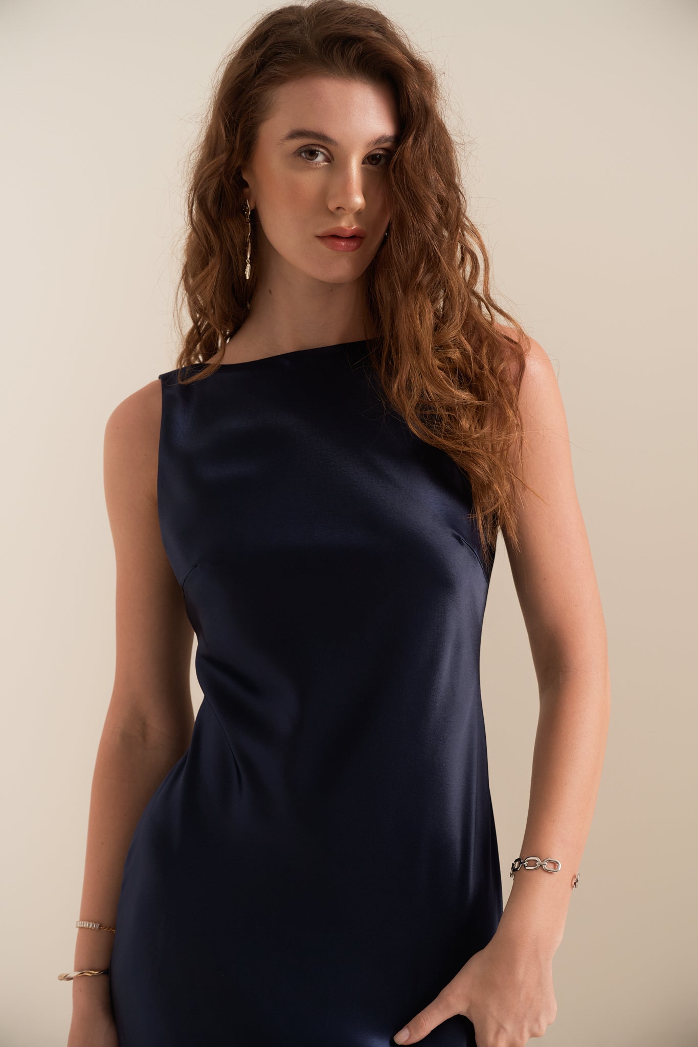 FLORENCE MIDI DRESS - NAVY