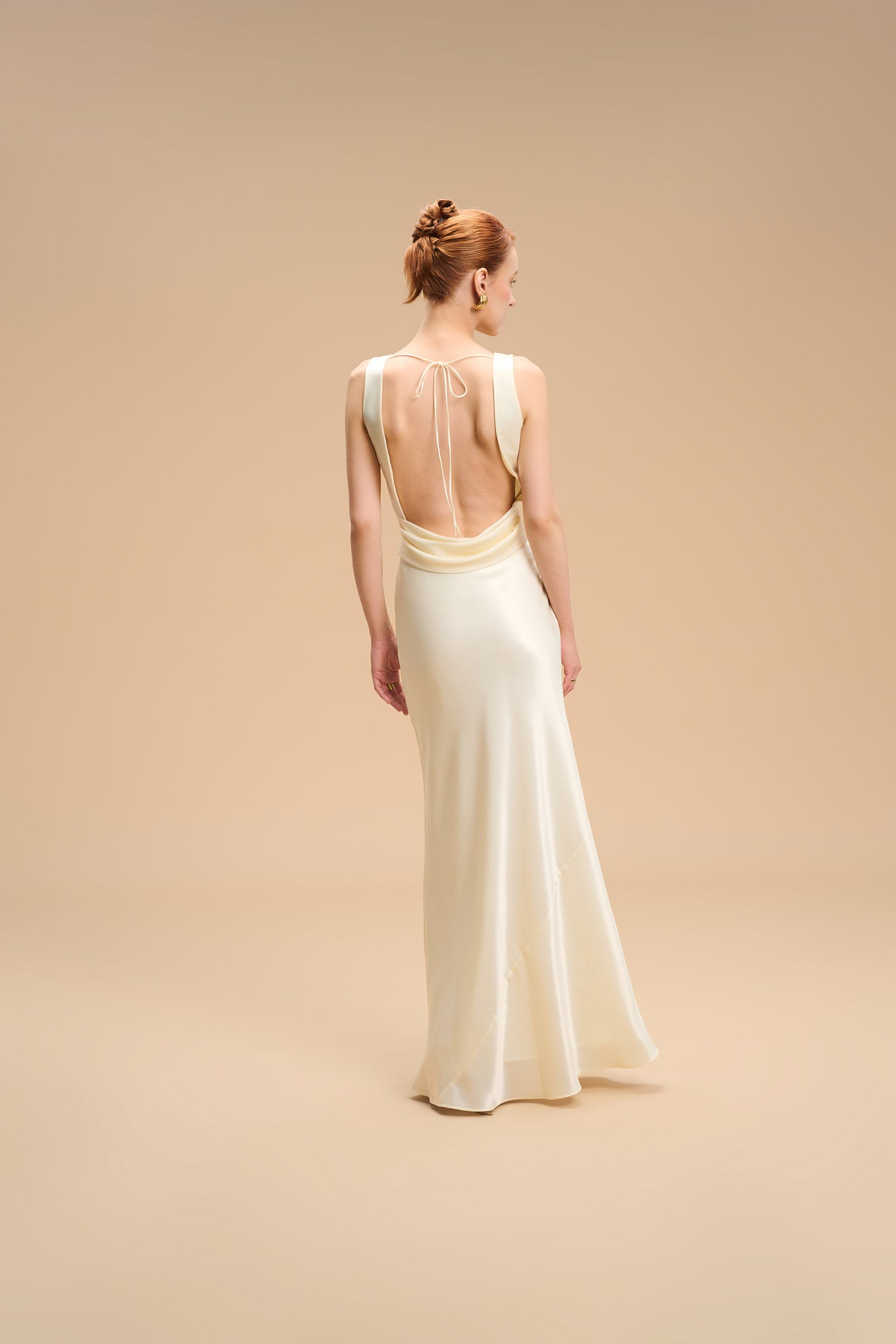 MAISIE SATIN GOWN - Pearl