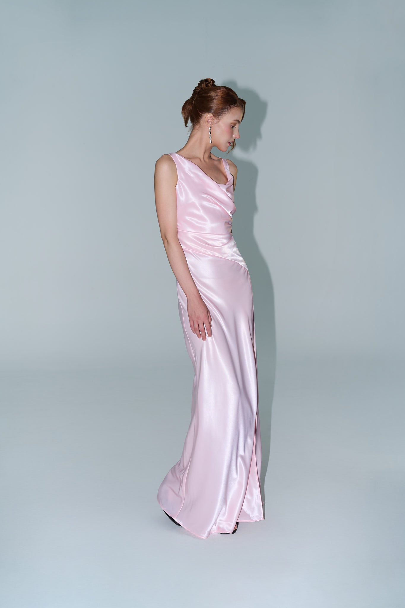 FAIR LADY SATIN GOWN - Pink Sapphire