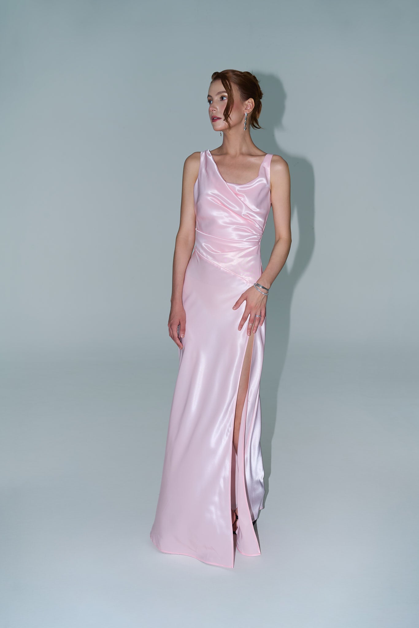 FAIR LADY SATIN GOWN - Pink Sapphire
