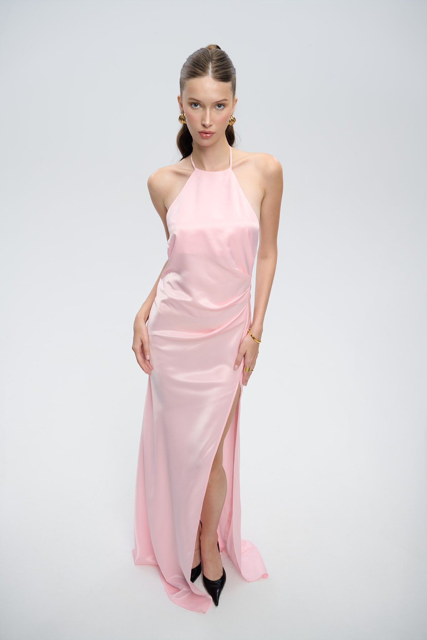 SCARLETT HALTERNECK GOWN - Pink Sapphire