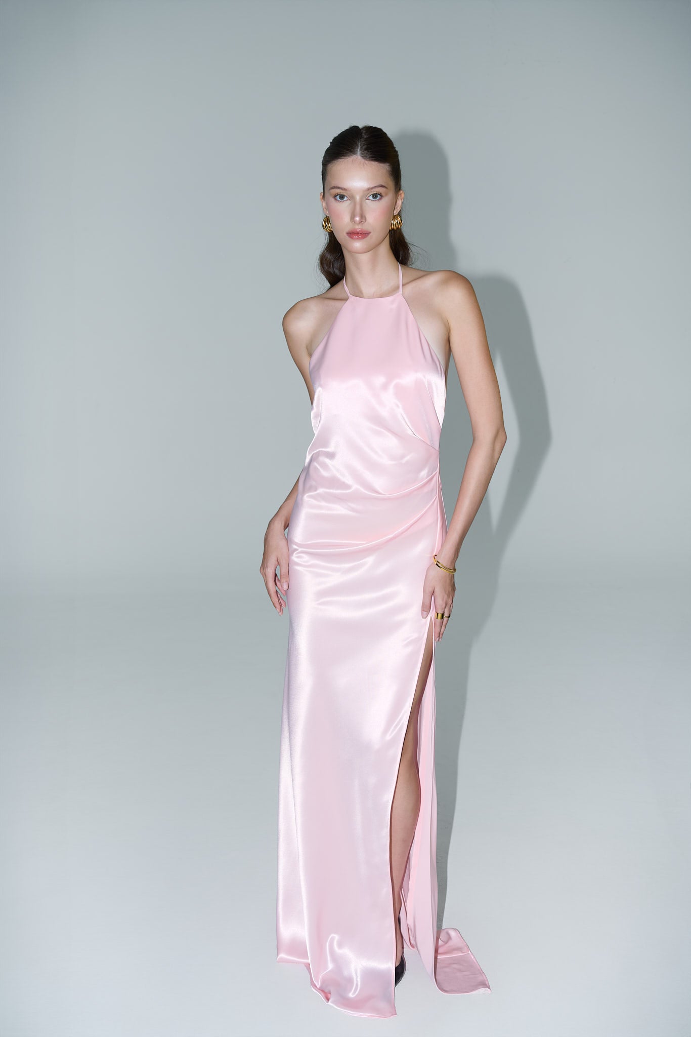 SCARLETT HALTERNECK GOWN - Pink Sapphire
