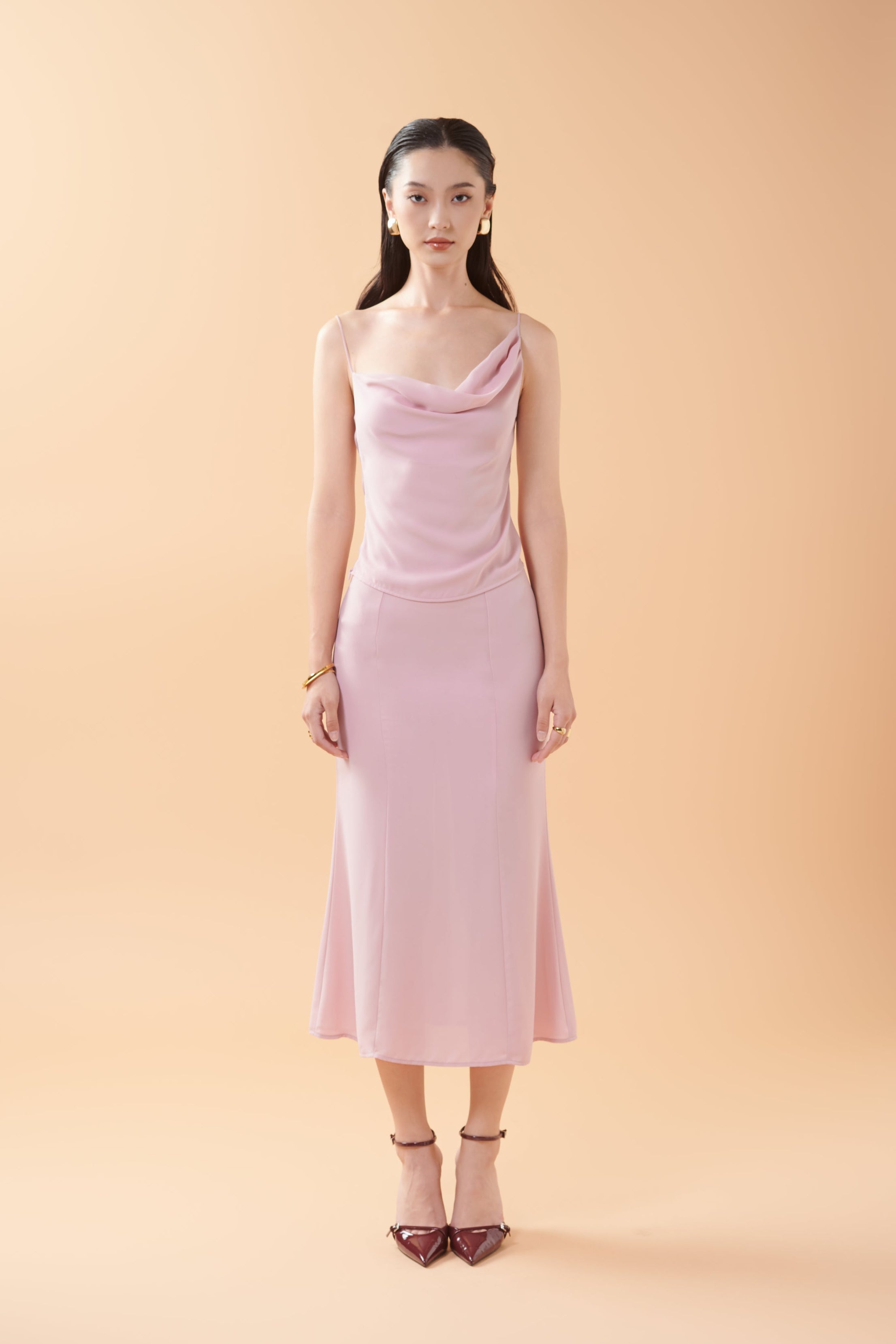 ATHENA CHIFFON SET - Rouge