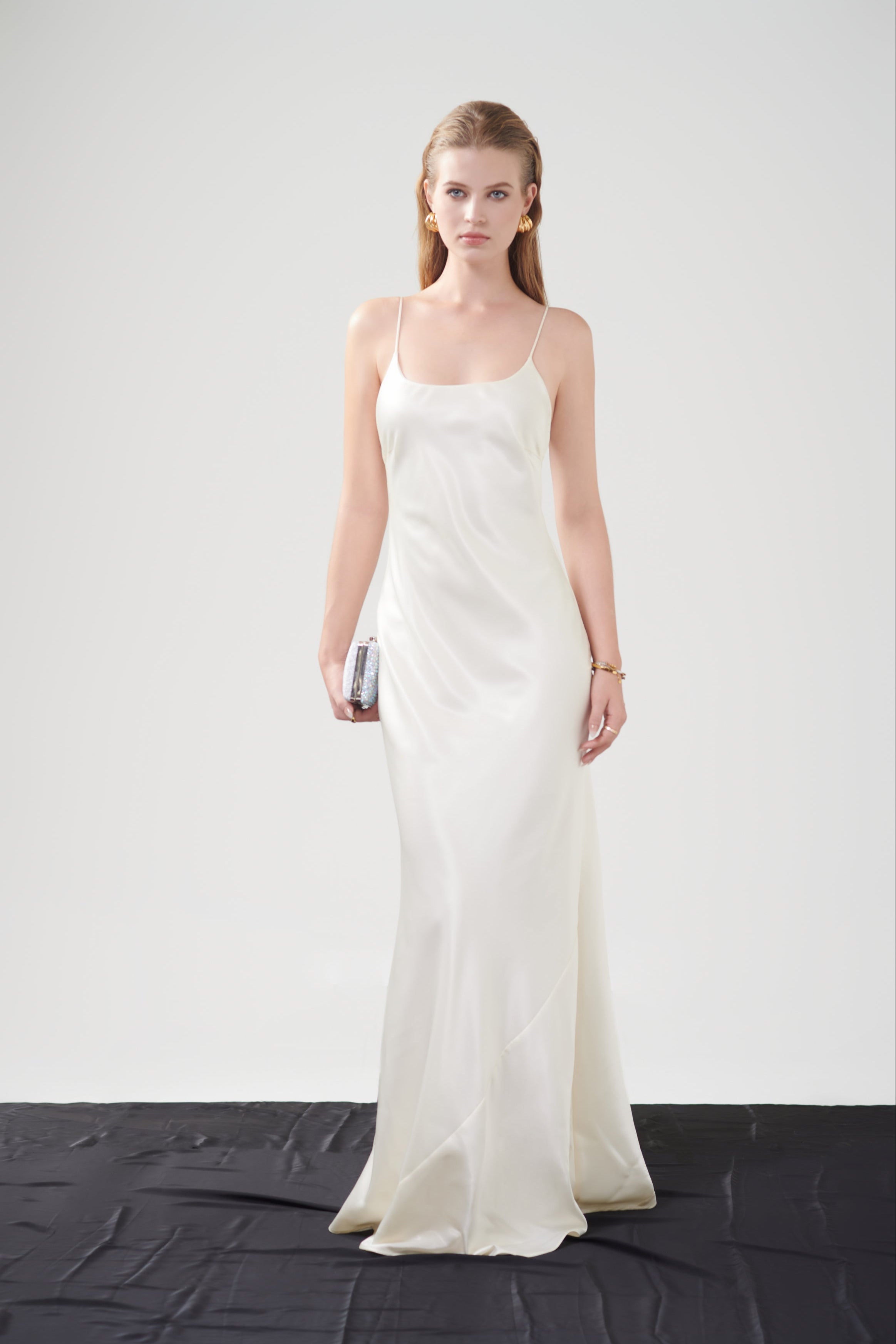 EMMA SATIN GOWN - Cream