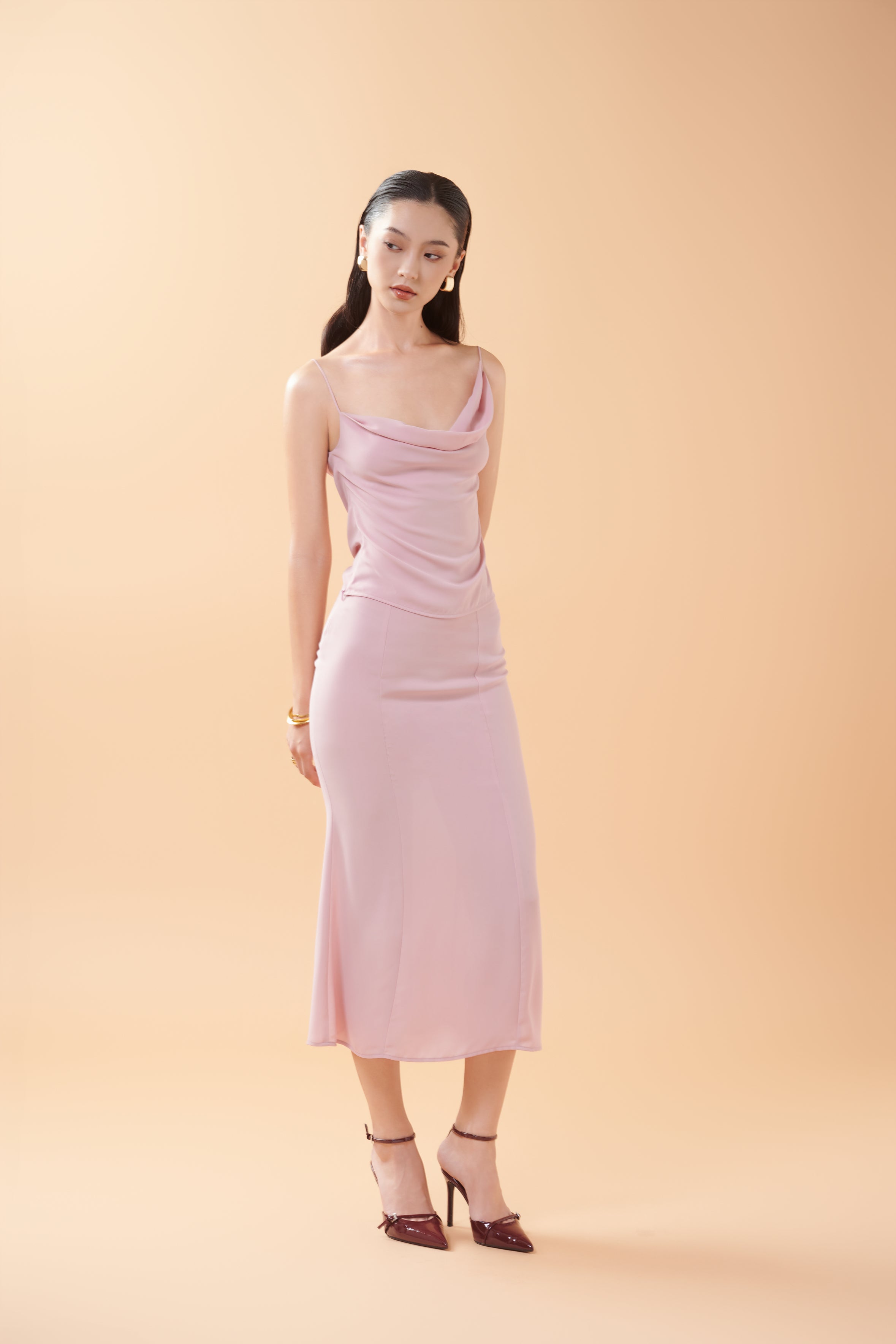 ATHENA CHIFFON SET - Rouge