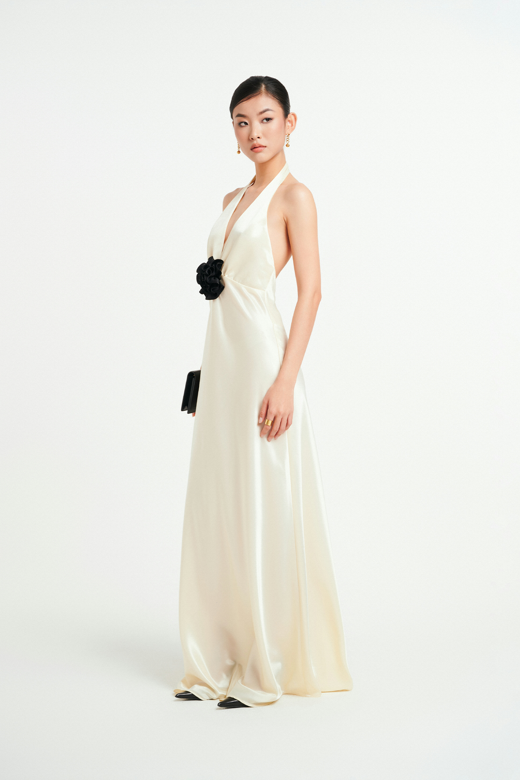 MARILYN ROSY DRESS - PEONY CREAM