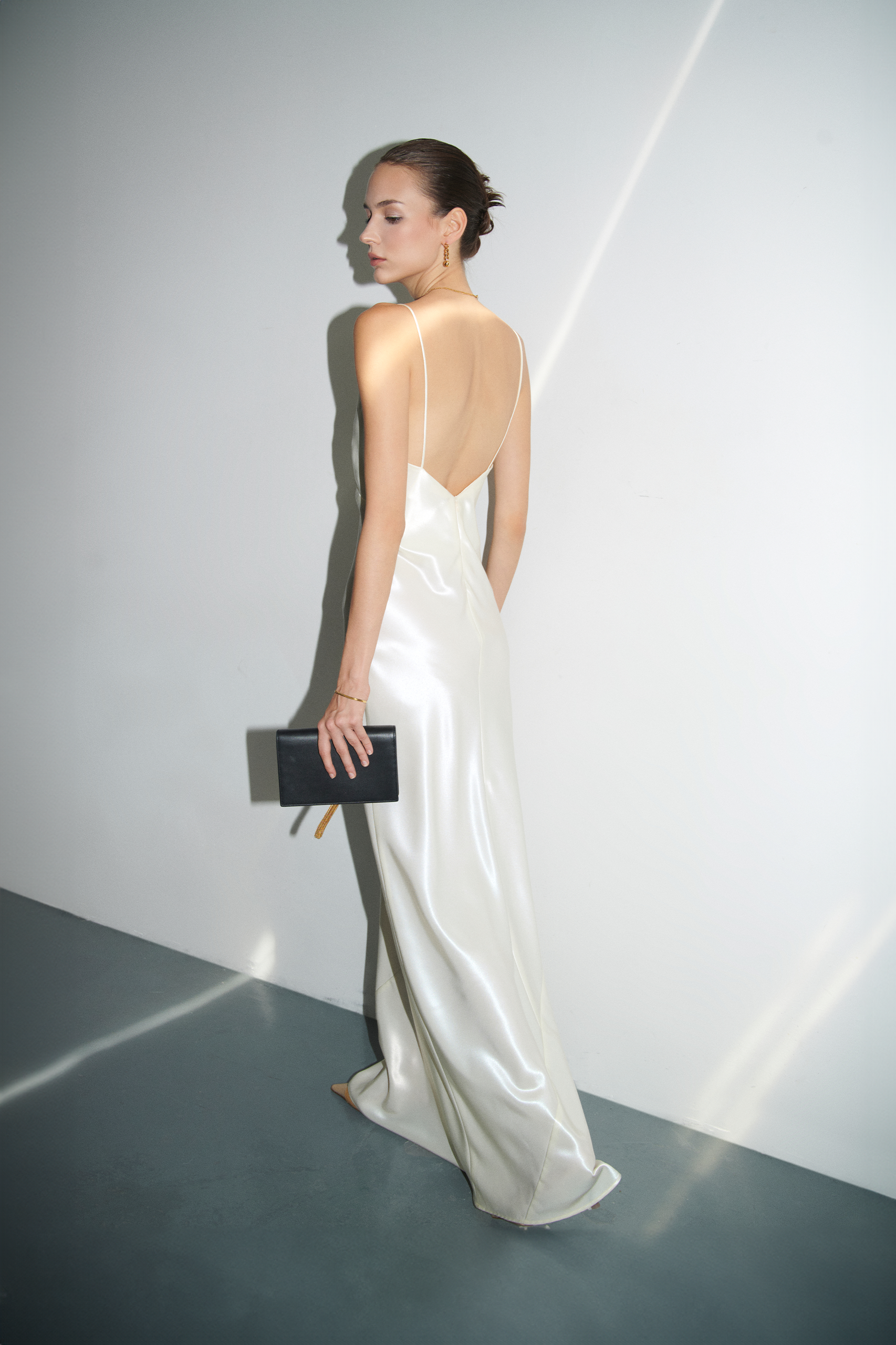 Maggie strap V-neck Dress - Cream