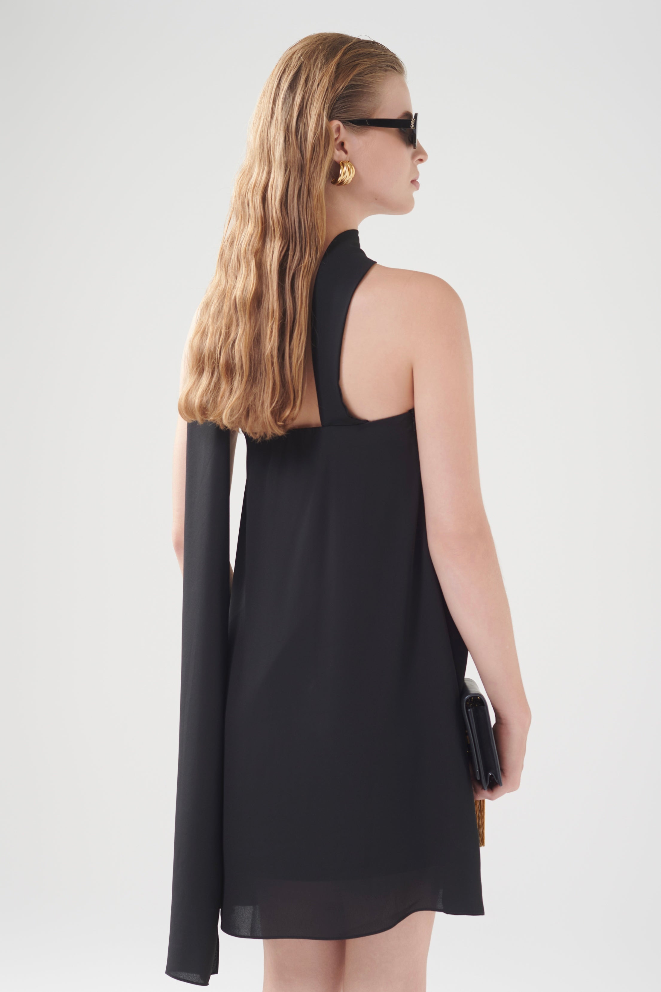 MIA CHIFFON FLOWY DRESS - Black