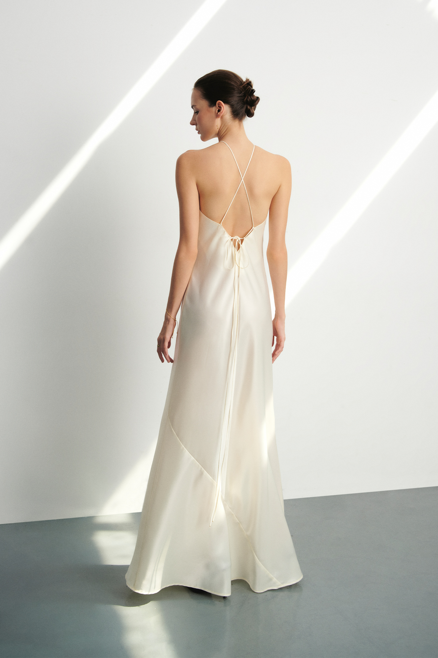 Sofia Halterneck Dress - WHITE