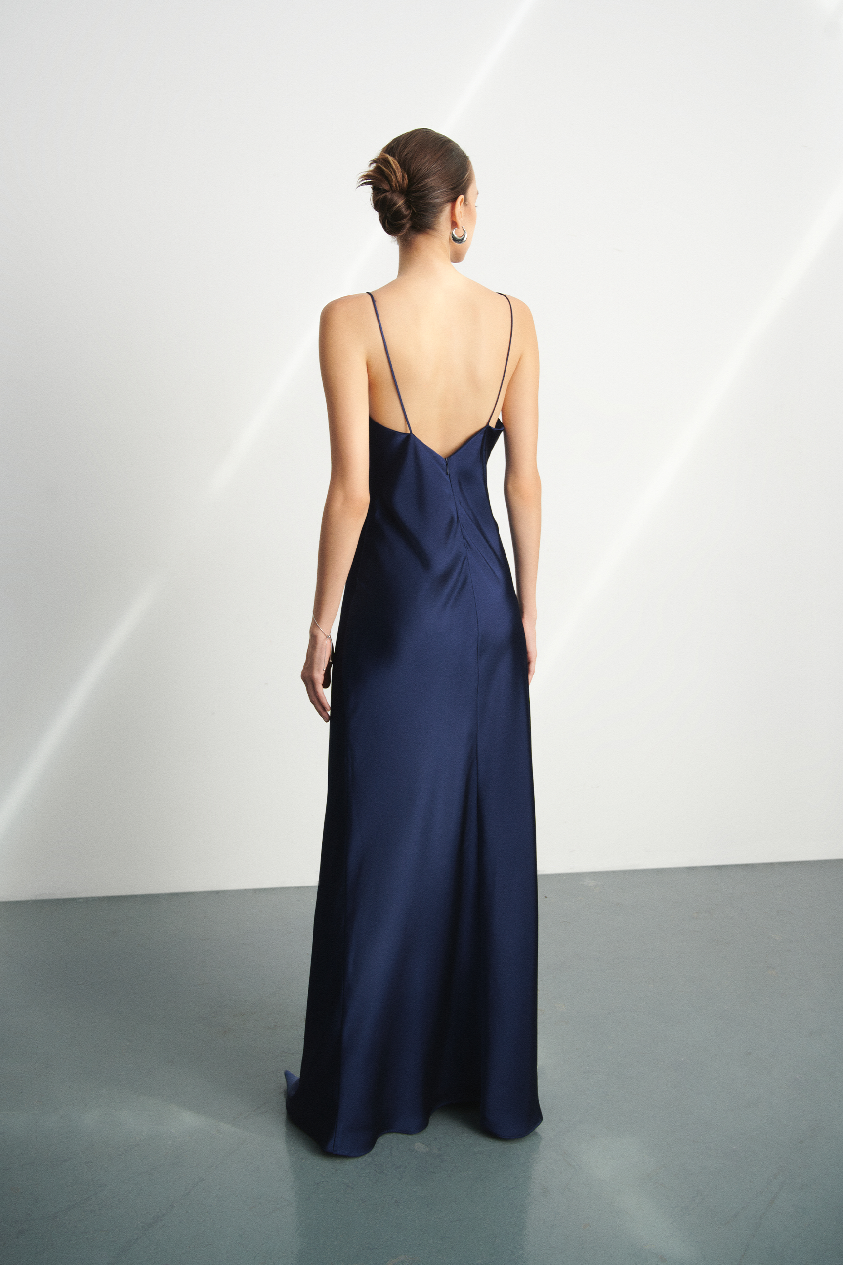Maggie strap V-neck Dress - NAVY