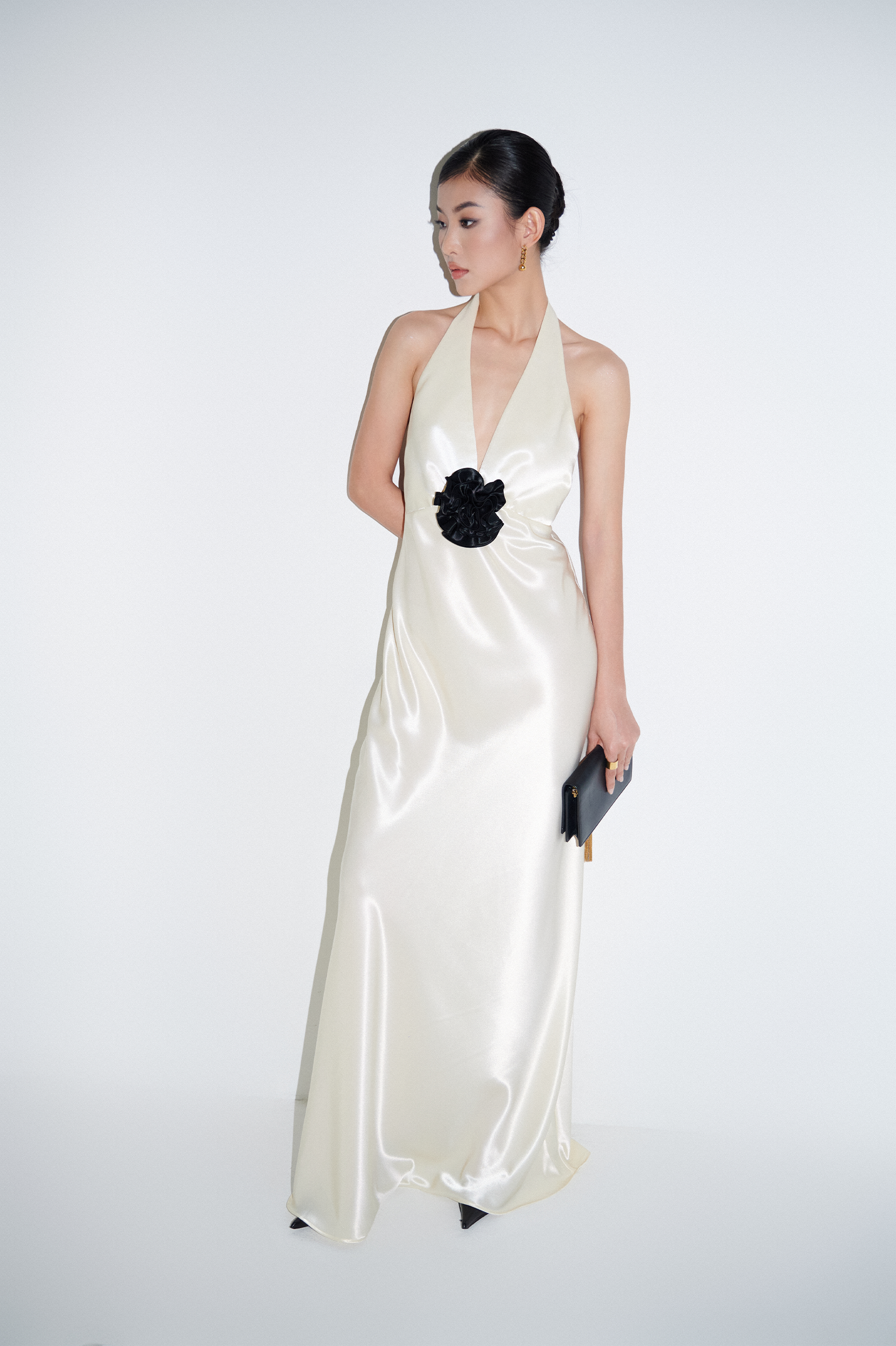 MARILYN ROSY DRESS - PEONY CREAM