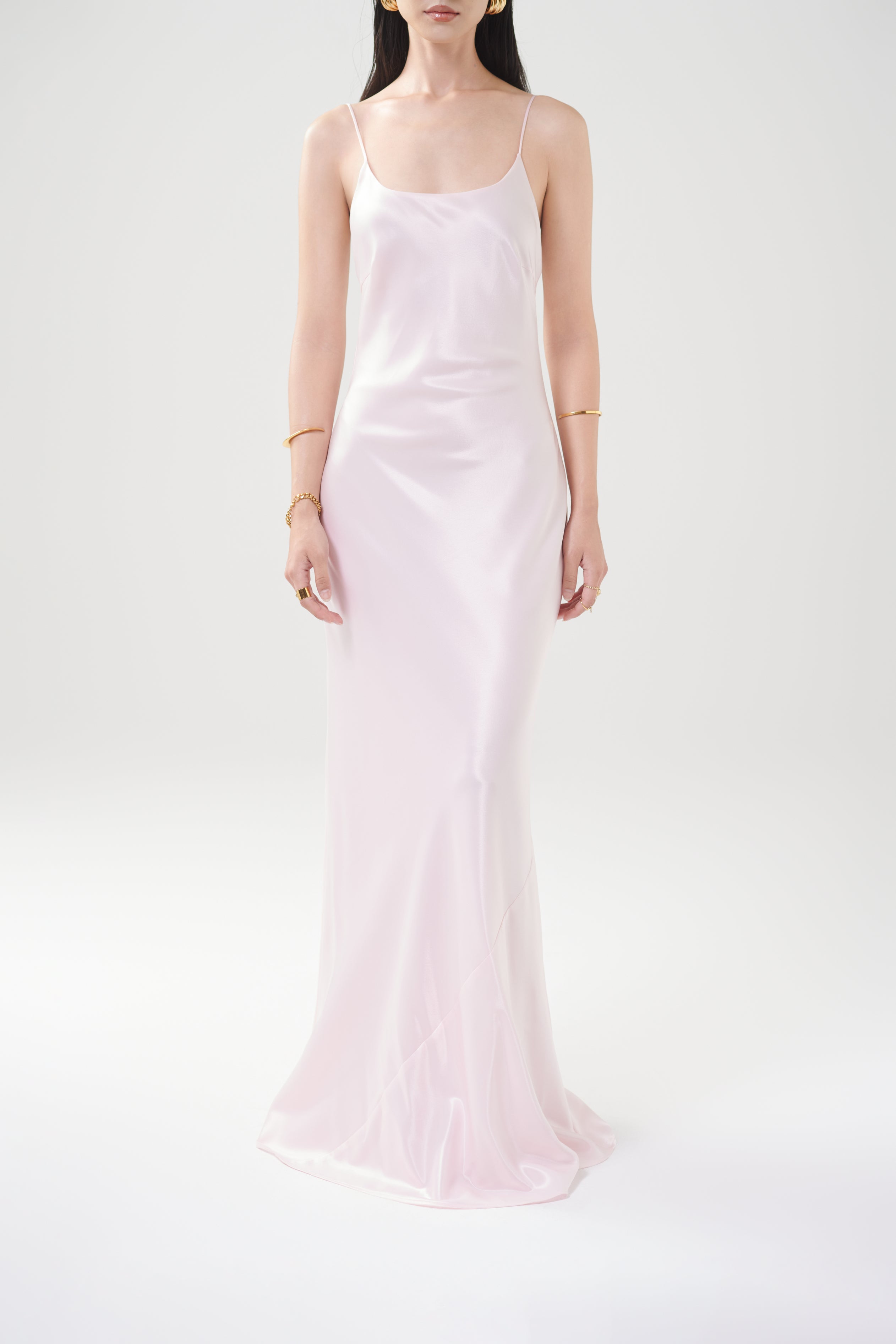 EMMA SATIN GOWN - Light Pink