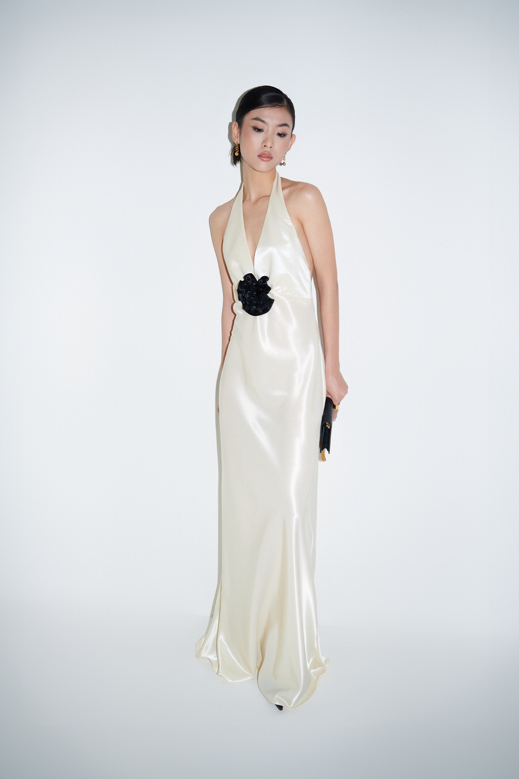 MARILYN ROSY DRESS - PEONY CREAM