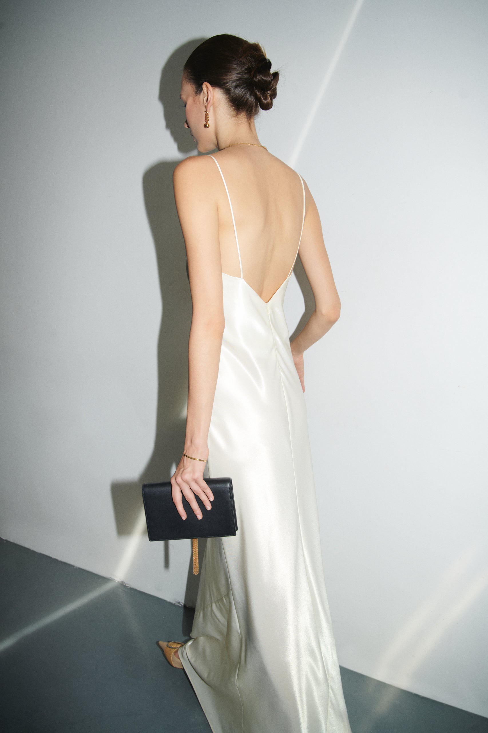 Maggie strap V-neck Dress - Cream