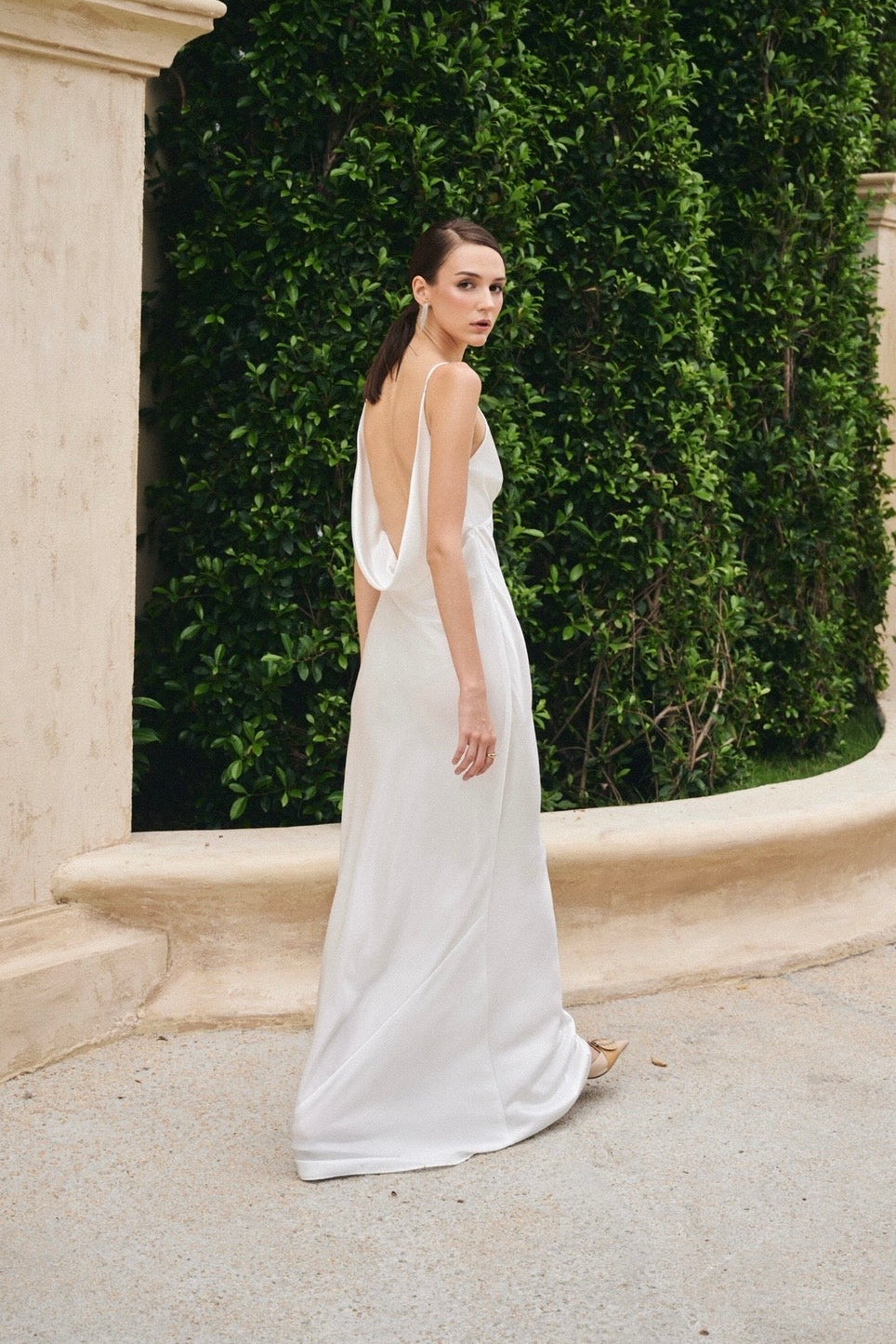 BRIDAL GOWN - WHITE PEARL (INCLUDING SCARF)