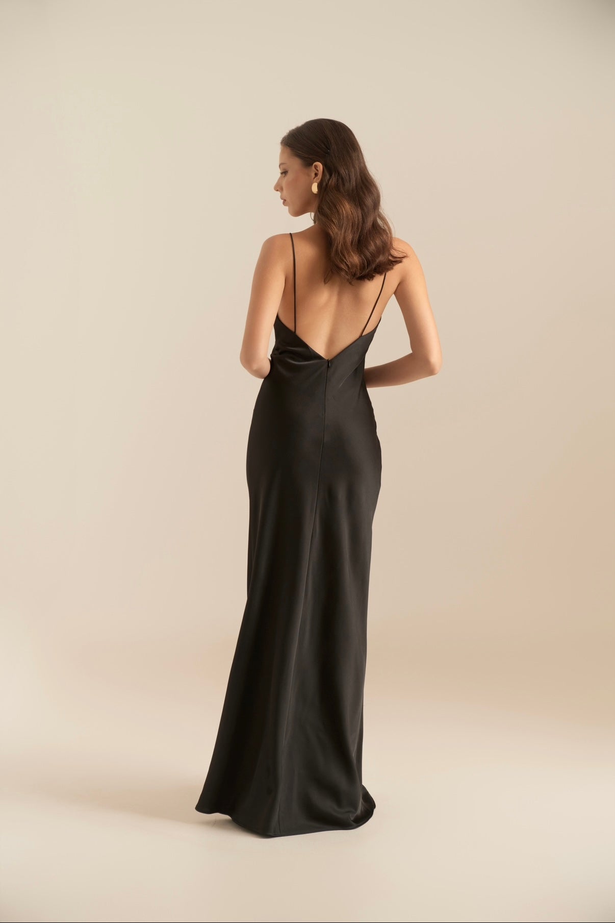 Maggie strap V-neck Dress - Black