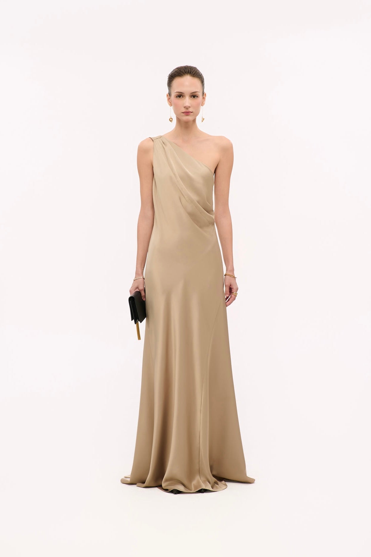 SYLVIA SATIN GOWN - CHAMPAGNE