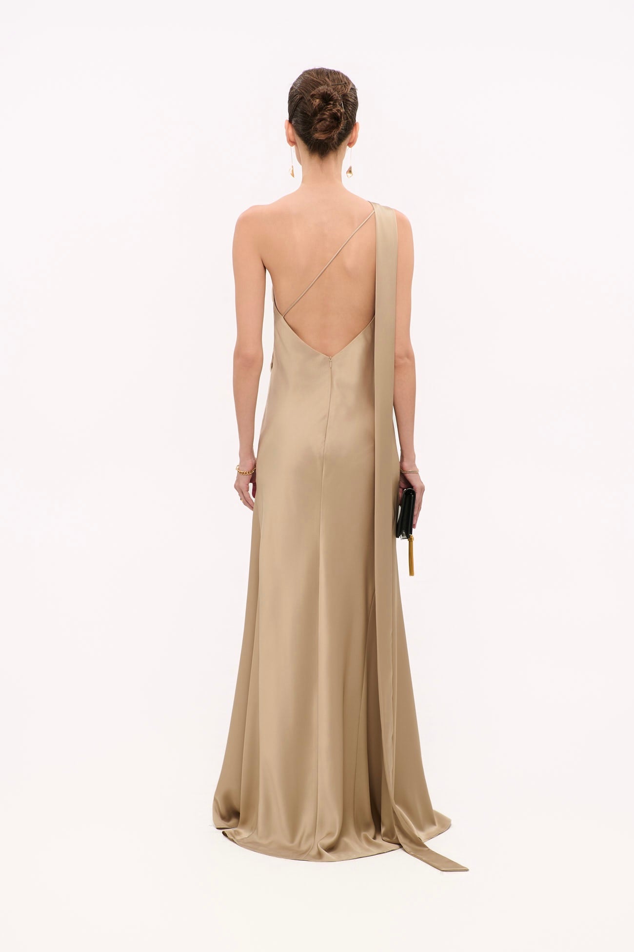 SYLVIA SATIN GOWN - CHAMPAGNE