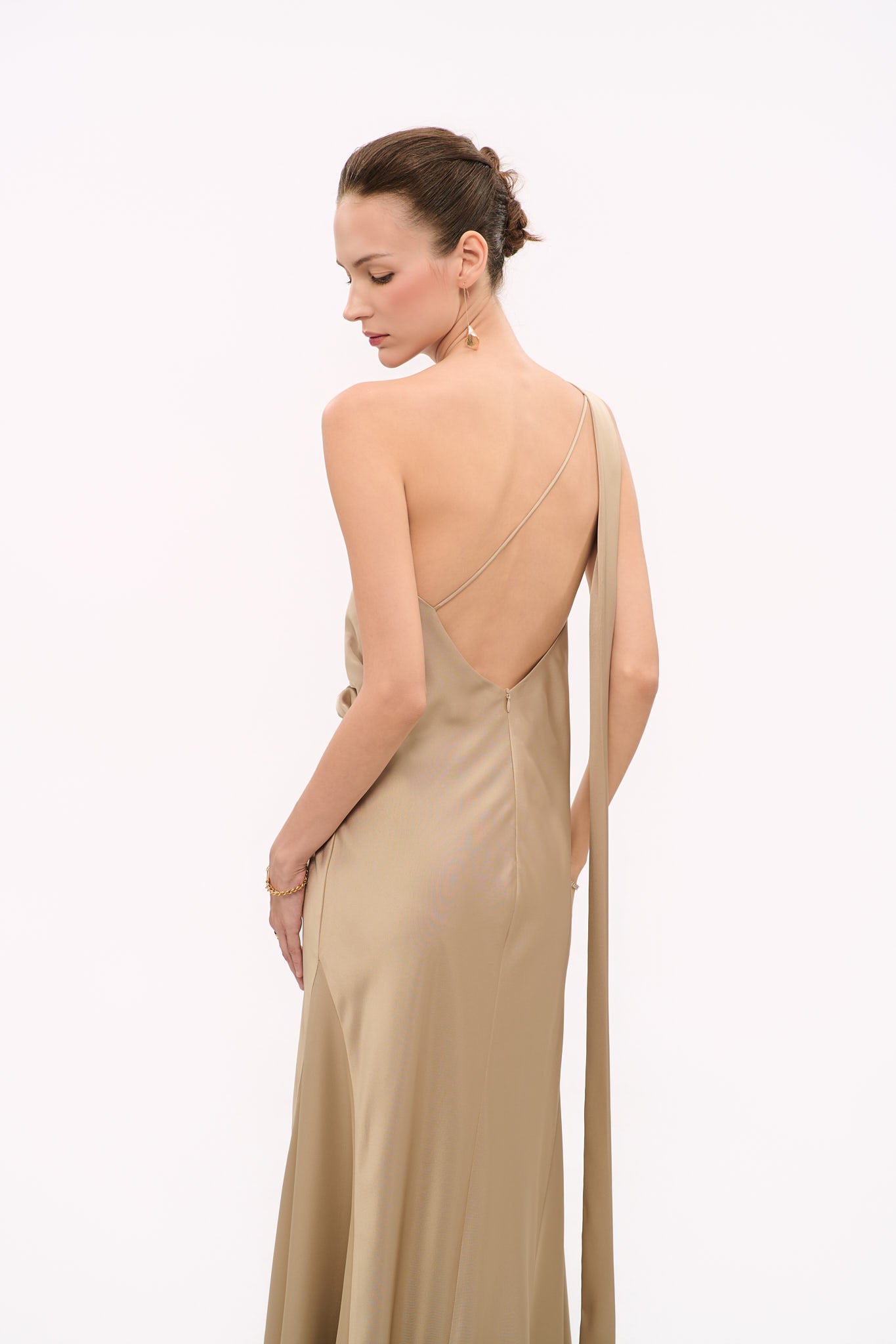 SYLVIA SATIN GOWN - CHAMPAGNE