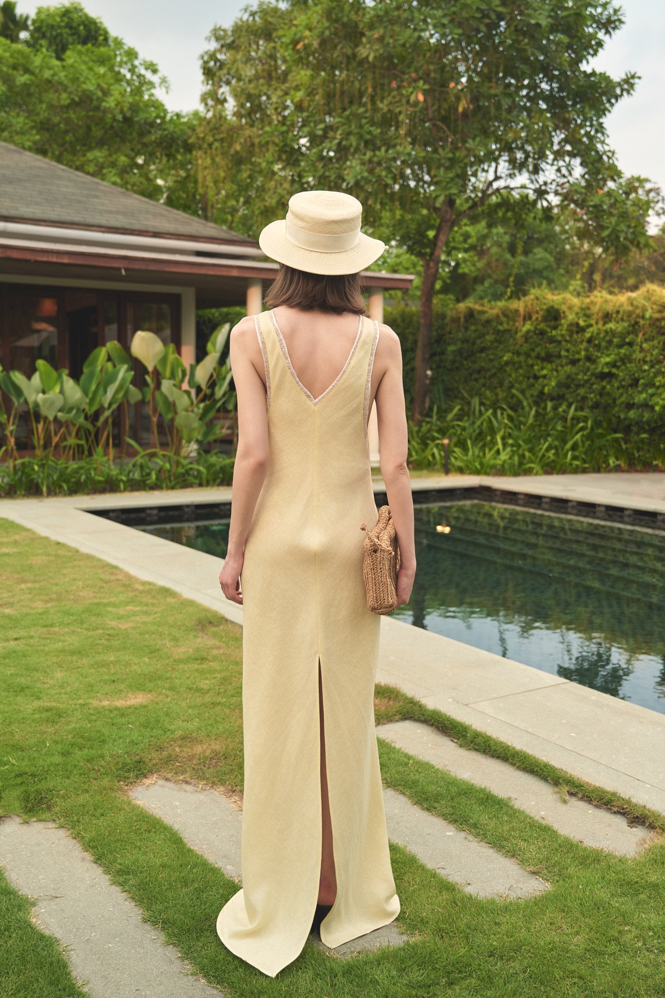 ANNE LINEN GOWN - DAFFODILS