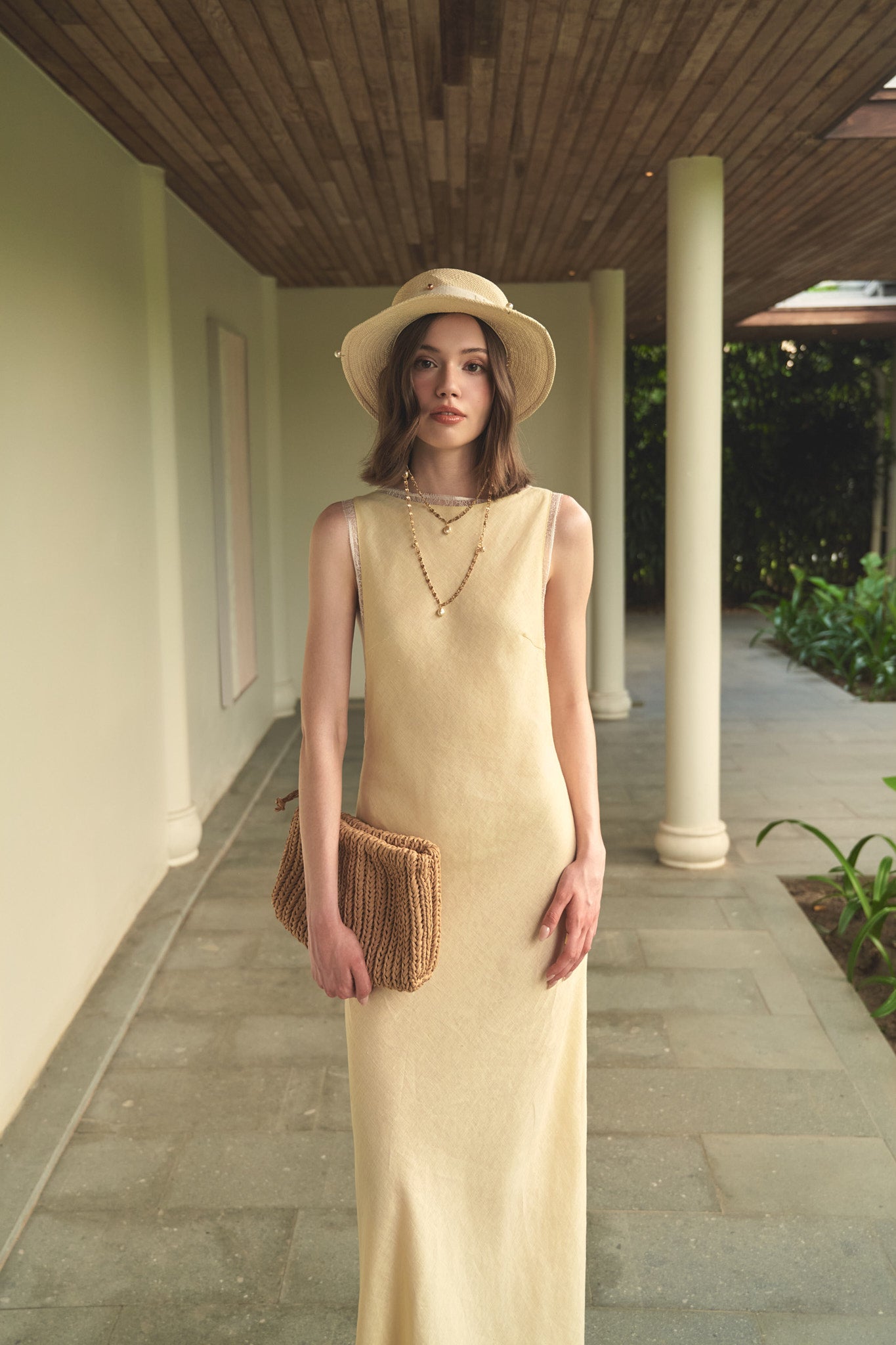 ANNE LINEN GOWN - DAFFODILS