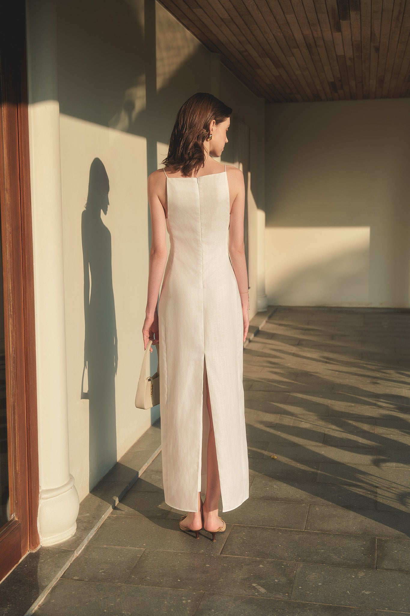 ELLIE LINEN DRESS - VANILLA