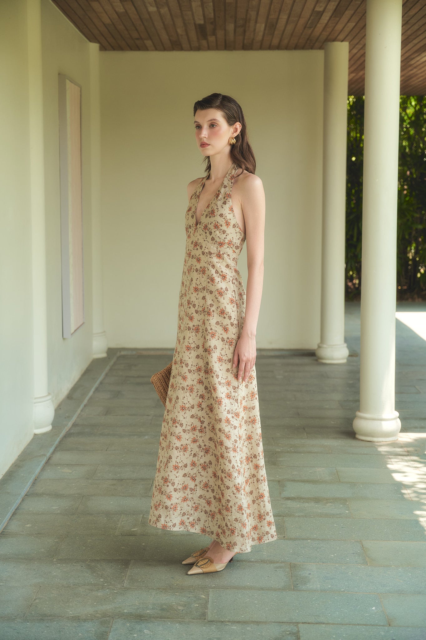 MADELYN LINEN DRESS - FLORAL