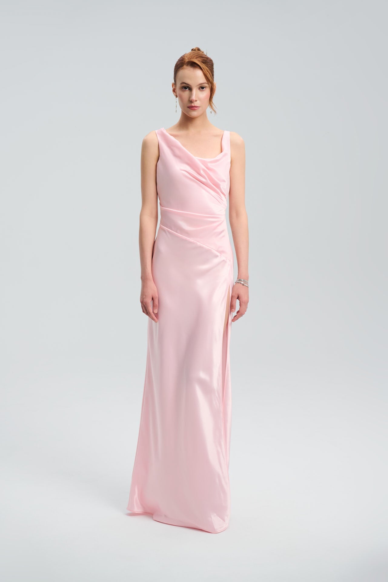 FAIR LADY SATIN GOWN - Pink Sapphire
