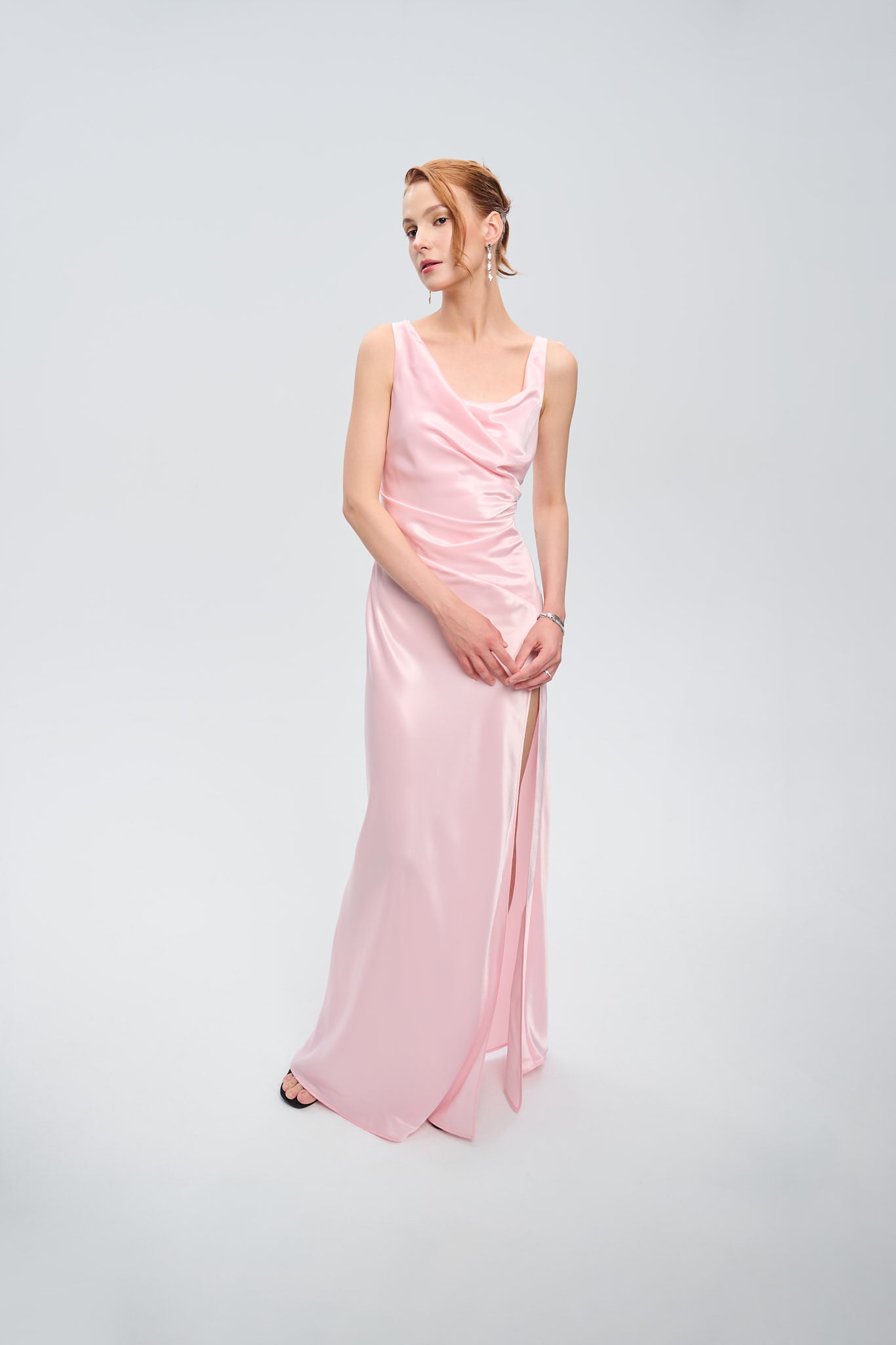 FAIR LADY SATIN GOWN - Pink Sapphire