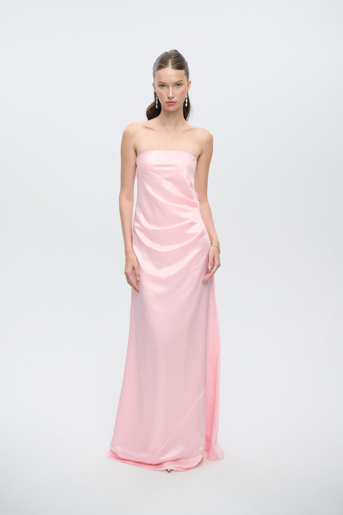 CHARLOTTE STRAPLESS DRAPED GOWN - Pink Sapphire
