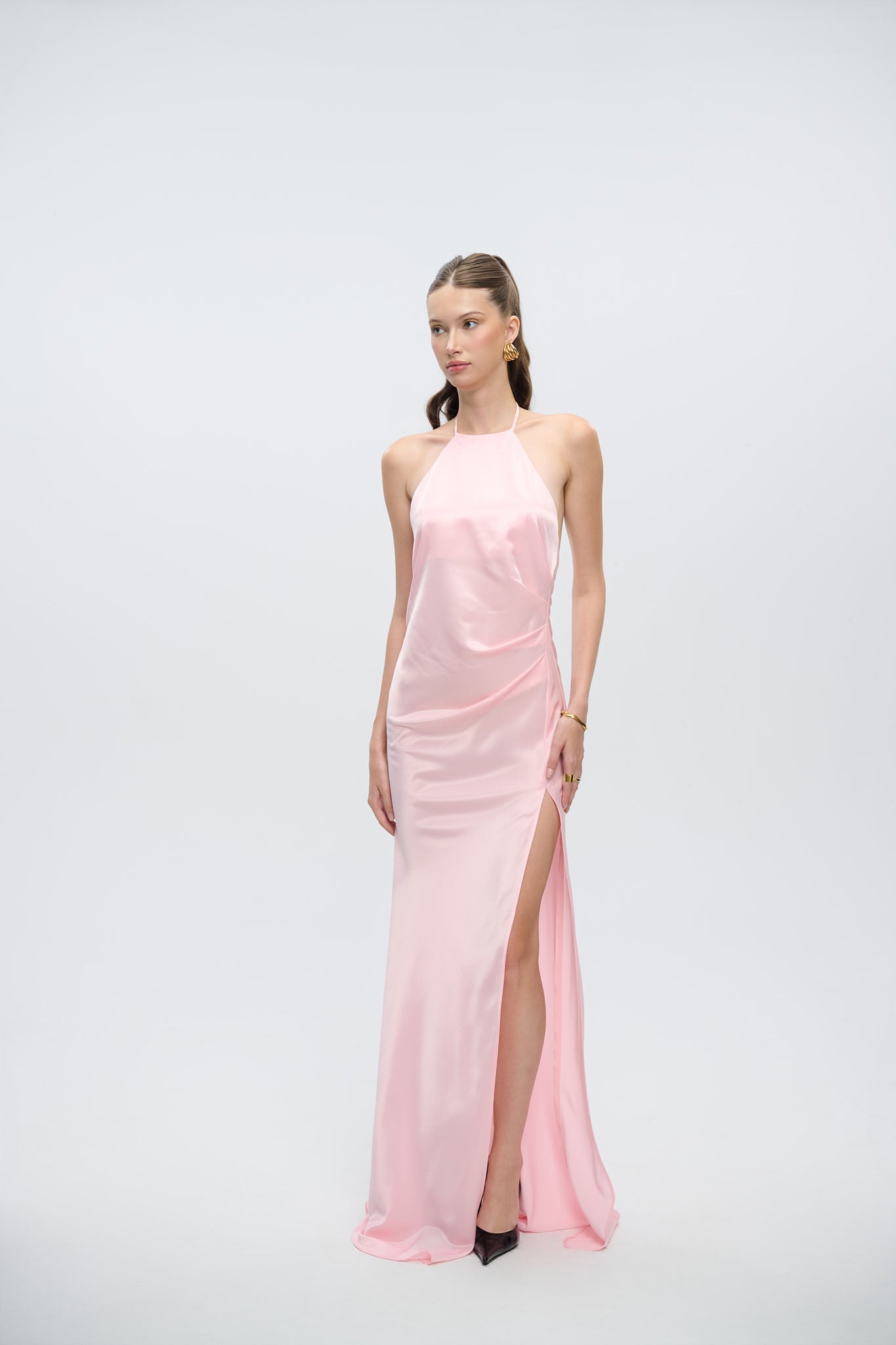 SCARLETT HALTERNECK GOWN - Pink Sapphire